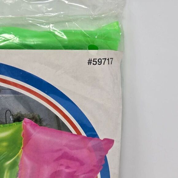 VINTAGE INTEX WET SET 59717 GREEN INFLATABLE POOL RAFT AIR MAT 72”X30" 2000 NOS - Picture 3 of 7